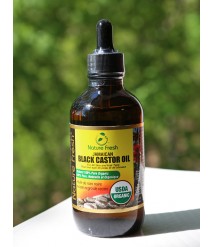 USDA 100% PURE Jamaican Black Castor Oil 4 oz Cold Pressed Hexane Free Stimulate Growth for Eyelashes Eyebrows, Hair Lash Growth Serum