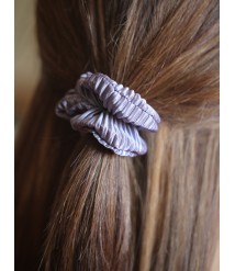 Pleated Silk Hair Scrunchies Ponytail Elastic Hair Ties bands for Girls and ladies
