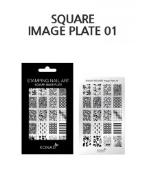 Image Plate 01-Stamping nail art template (stainless steel) reusable nail plates